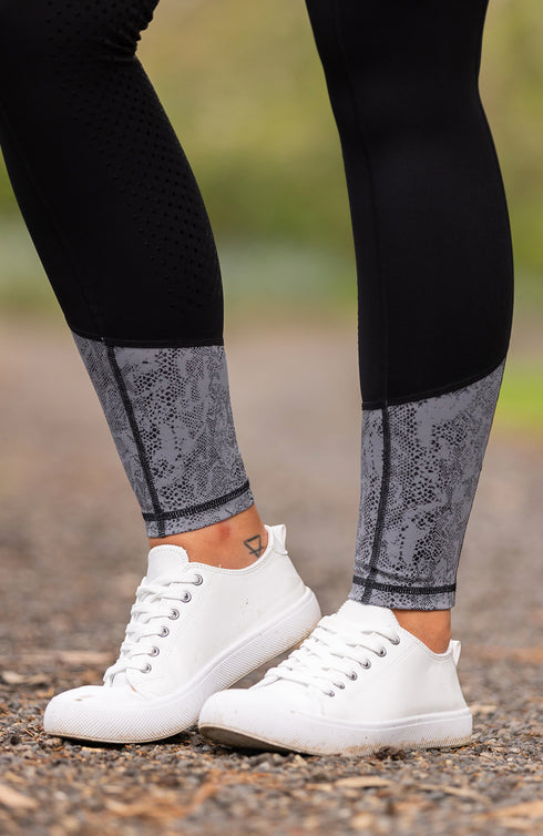 BARE Performance Riding Tights - Grey Python